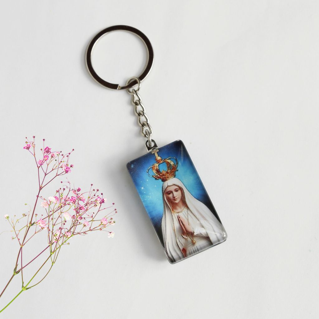 Llavero En Resina Cristal Con Advocaciones