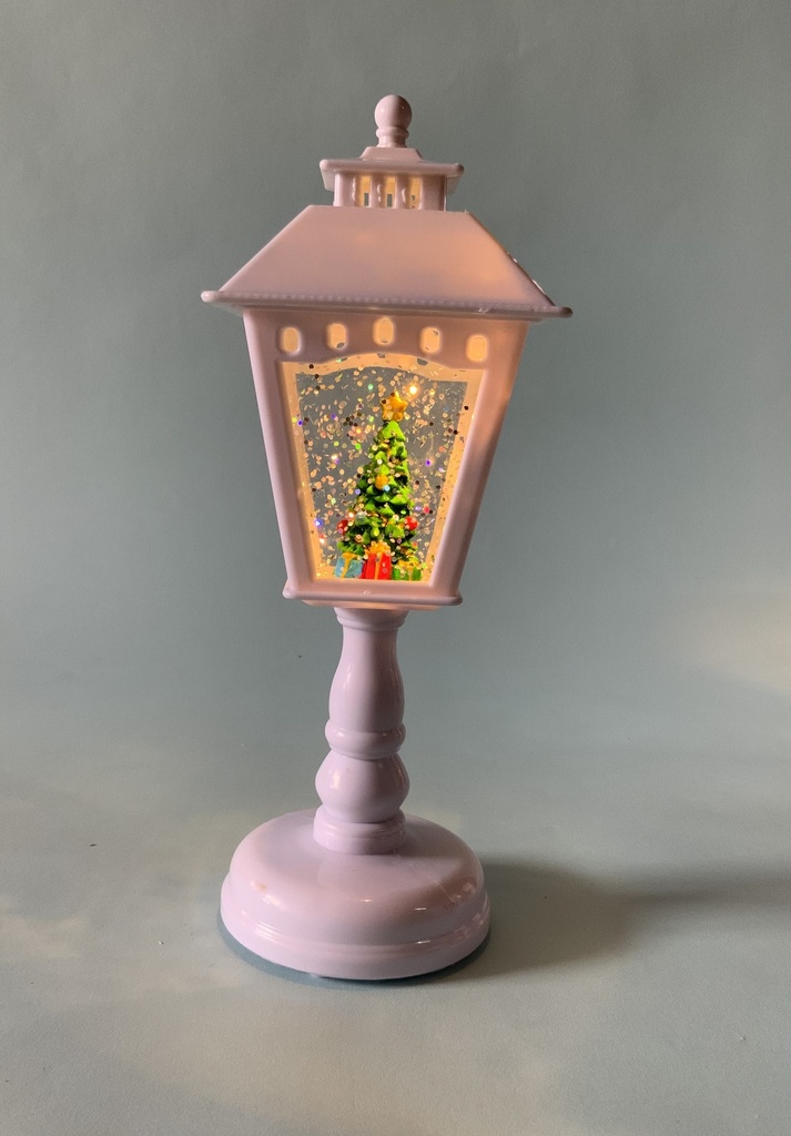 Farol de Calle Navideño Blanco 22cm