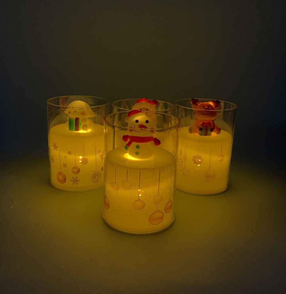 Velas LED Navideñas con Figura 10cm
