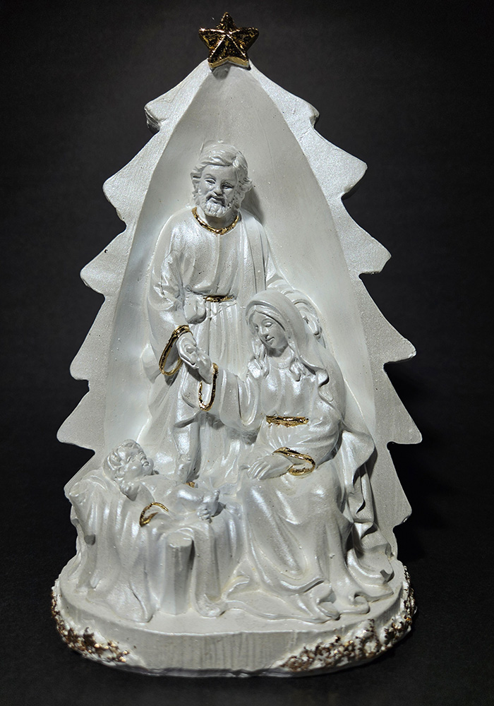 Escultura Nacimiento en Árbol Navideño 22cm