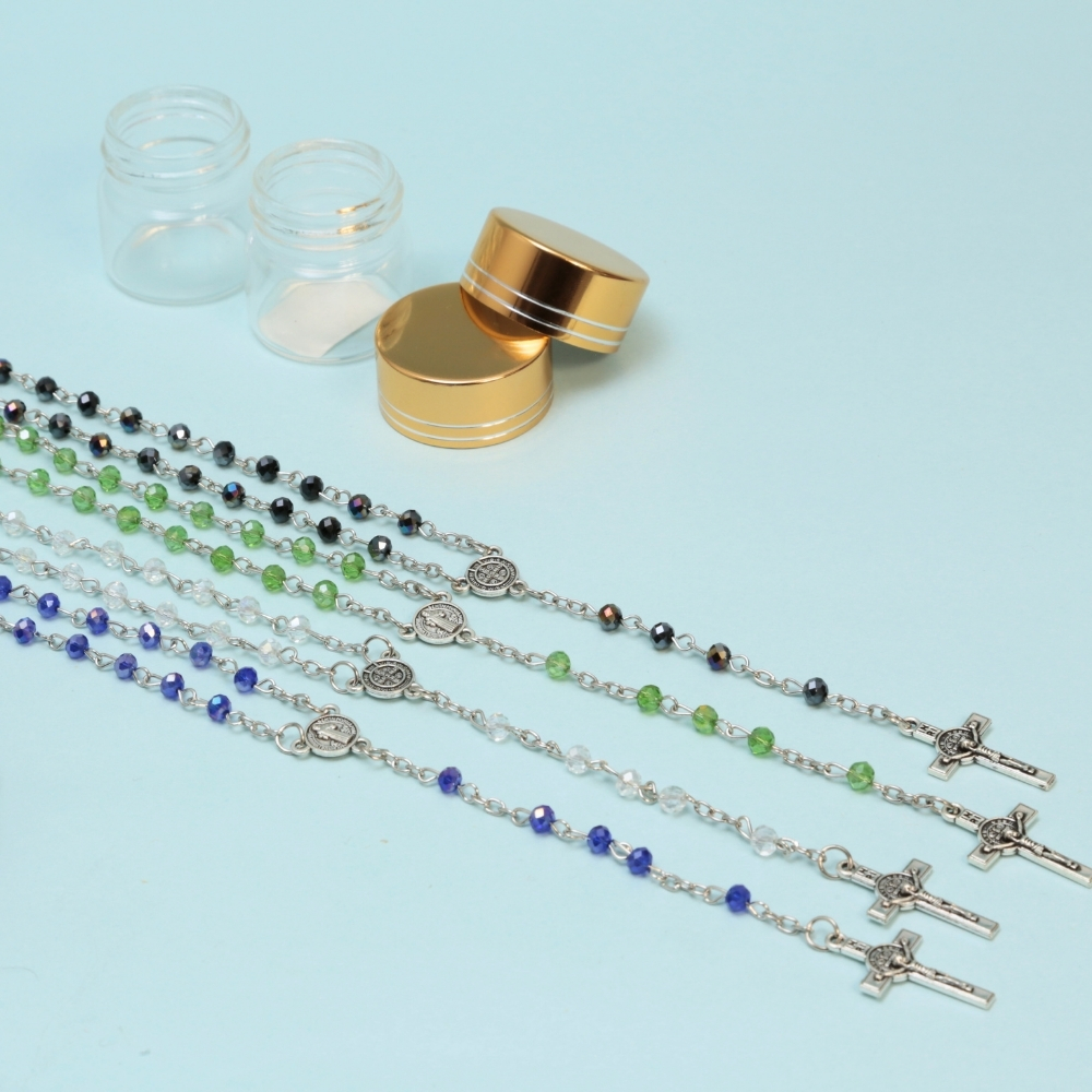 Rosario En Piedras Con Botella