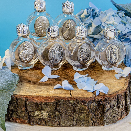 [D03] Botella de Vidrio Sacramental Plateada