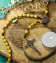 [P09] Rosario En Madera Con Cruz de Cobre